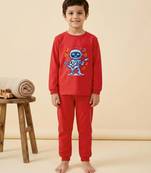 Boys cotton red rockstar robot nightsuit