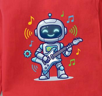 Boys cotton red rockstar robot nightsuit 5