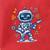 Boys cotton red rockstar robot nightsuit
