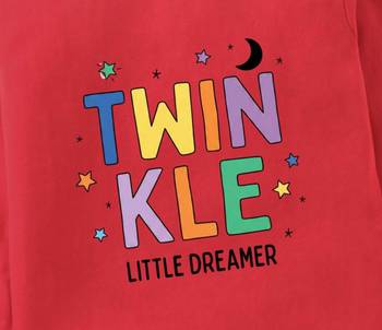 Boys cotton red twinkle stars printed nightsuit 5