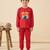 Boys cotton red sunset sailing printed nightsuit