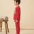 Boys cotton red sunset sailing printed nightsuit