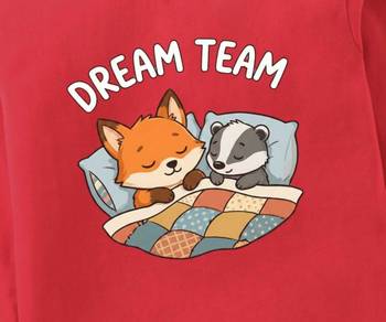 Boys cotton red bedtime buddies printed nightsuit 5