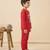 Boys cotton red cuddly winter printed nightsuit