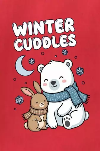 Boys cotton red cuddly winter printed nightsuit