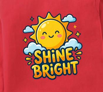 Boys cotton red shine bright sun printed nightsuit 5
