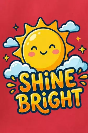 Boys cotton red shine bright sun printed nightsuit