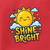 Boys cotton red shine bright sun printed nightsuit