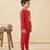 Boys cotton red cozy fox printed nightsuit