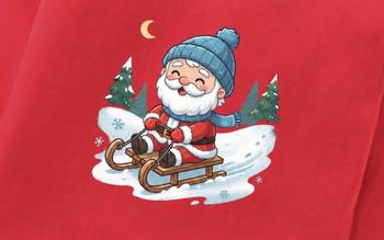 Boys cotton red santa fun ride printed nightsuit 5