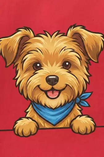 Boys cotton red happy puppy printed nightsuit