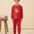 Boys cotton red starry night fox printed nightsuit