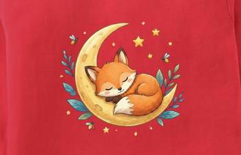 Boys cotton red starry night fox printed nightsuit 5