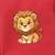 Boys cotton red kawaii baby lion printed nightsuit