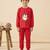 Boys cotton red waving penguin printed nightsuit