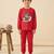 Boys cotton red foxy fun ride printed nightsuit