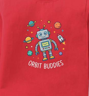 Boys cotton red orbit buddies printed nightsuit 5