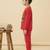 Boys cotton red soccer bear printed nightsuit