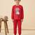 Boys cotton red space explorer printed nightsuit