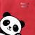 Boys cotton red panda hugs printed nightsuit
