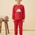 Boys cotton red cuddle buddies printed nightsuit