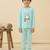 Boys cotton sea green cuddly winter printed nightsuit