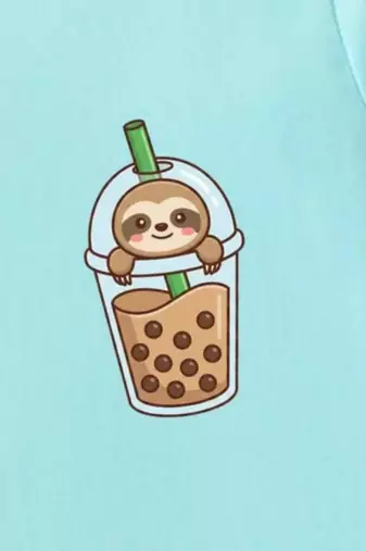 Boys cotton sea green cute sloth boba printed nightsuit