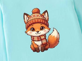 Boys cotton sea green cozy fox printed nightsuit 5