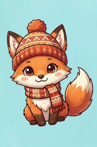 Boys cotton sea green cozy fox printed nightsuit