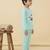 Boys cotton sea green santa fun ride printed nightsuit