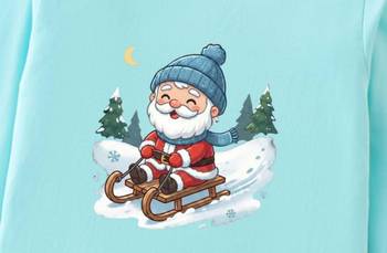 Boys cotton sea green santa fun ride printed nightsuit 5