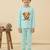 Boys cotton sea green happy puppy printed nightsuit