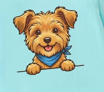 Boys cotton sea green happy puppy printed nightsuit 5