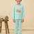 Boys cotton sea green starry night fox printed nightsuit