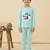 Boys cotton sea green penguin fun ride printed nightsuit