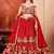 Awesome Red Embroidered Georgette Wedding Wear Lehenga Choli