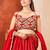 Awesome Red Embroidered Georgette Wedding Wear Lehenga Choli