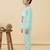 Boys cotton sea green sleepy baby elephant printed nightsuit