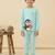 Boys cotton sea green chilly penguin printed nightsuit