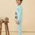 Boys cotton sea green chilly penguin printed nightsuit