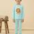 Boys cotton sea green kawaii baby lion printed nightsuit