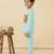 Boys cotton sea green kawaii baby lion printed nightsuit