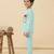 Boys cotton sea green waving penguin printed nightsuit