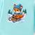 Boys cotton sea green foxy fun ride printed nightsuit