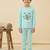 Boys cotton sea green orbit buddies printed nightsuit