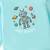Boys cotton sea green orbit buddies printed nightsuit
