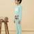 Boys cotton sea green best friends dream printed nightsuit