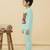 Boys cotton sea green soccer bear printed nightsuit