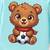 Boys cotton sea green soccer bear printed nightsuit