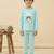 Boys cotton sea green space explorer printed nightsuit